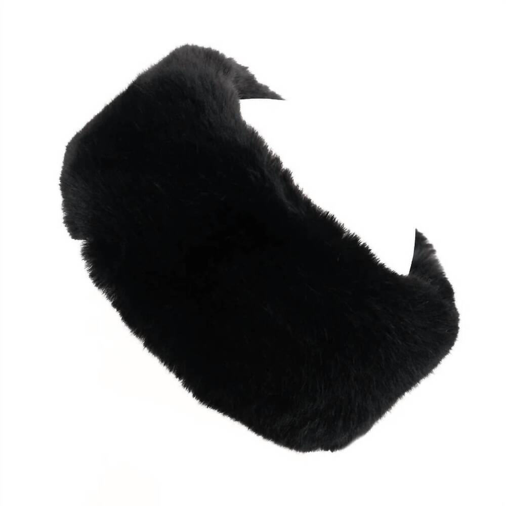NEW SURELL women's surell faux mink headband in black
